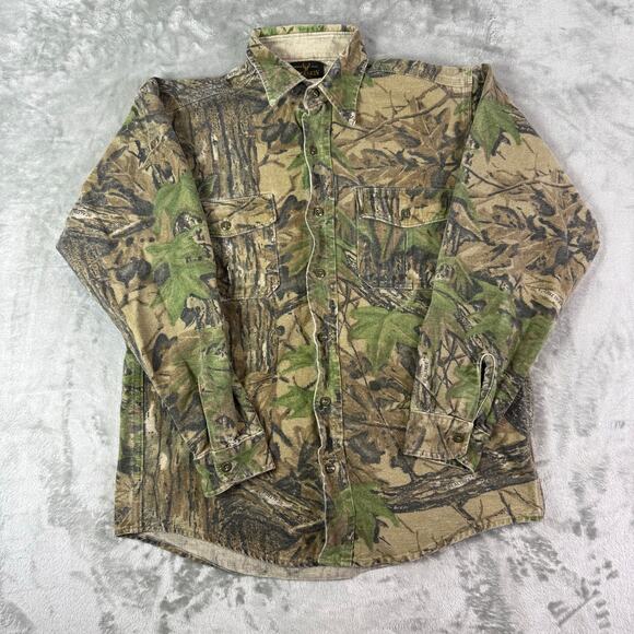 VTG Deerskin Realtree camo hunting gorpcore button up shirt mens Medium - Picture 1 of 5